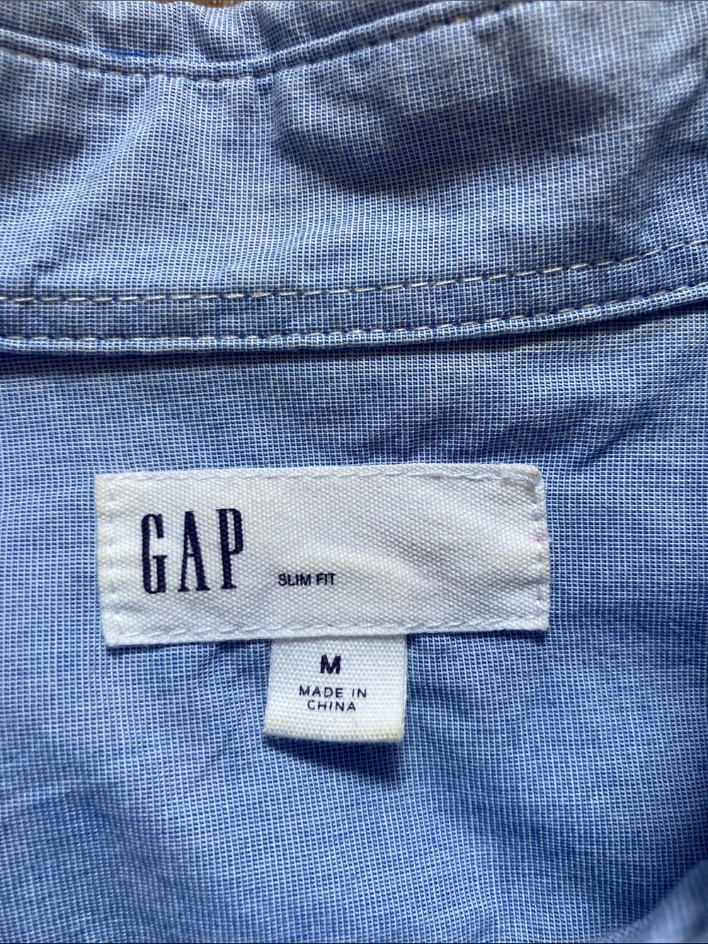 GAP Men’s Light Blue Button-Down Oxford Shirt 100% cotton - Picture 2 of 6